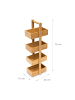 relaxdays Ablageständer in Natur- (B)25 x (H)75 x (T)18 cm