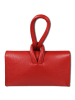 Toscanto Leder Abendtasche, Umhängetasche Toscanto Tasche rot ca. 23cm