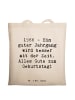 Mr. & Mrs. Panda Jutebeutel Spruch 1966 Geburtstag mit Spruch in Creme