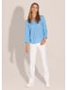 MADELEINE Schlupf-Bluse mit Ärmelriegeln in himmelblau