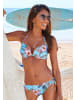 LASCANA Push-Up-Bikini-Top in hellblau-bedruckt