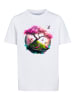 F4NT4STIC T-Shirt Kirschblüten Baum Tee Unisex in weiß