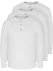 normani 3x Herren Langarmshirts Neuville in Weiß