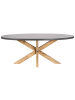 Beliani 13-tlg Gartentisch Set ORISTANO in Grau/Beige/Braun