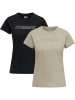 Hummel Hummel T-Shirt S/S Hmlte Multisport Damen in BLACK/CHATEAU GREY