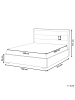 Beliani Wasserbett ROUEN in Beige - (W) 168 x (H) 112 x (L) 214 cm