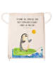 Mr. & Mrs. Panda Beutel Rucksack Pinguin Surfer mit Spruch in Creme