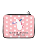 Mr. & Mrs. Panda Etui Einhorn Party mit Spruch in Rot Pastell