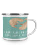 Mr. & Mrs. Panda Camping Emaille Tasse 4. Hochzeitstag Seidenhoc... in Meeresbrise