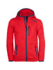 Trollkids Kapuzen Fleecejacke "Jondalen XT" in Rot/Delphinblau