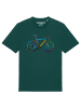 wat? Apparel T-Shirt Fahrrad by night in Dunkelgrün