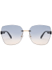 styleBREAKER Rahmenlose Rechteckige Sonnenbrille in Schwarz / Grau-Apricot Verlauf