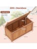 COSTWAY Gartenbox Holz 220L in Braun