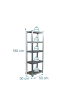 relaxdays Schwerlastregal in Silber - (B)50 x (H)180 x (T)30 cm