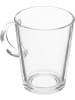 Pasabahce 2x Wasserglas mit Griff TRIBECA aus Glas, transparent in Transparent