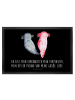 Mr. & Mrs. Panda Sauberlaufmatte Axolotl Freundin mit Spruch in Schwarz