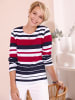 Sieh an! Streifenshirt in rot-marine-gestreift
