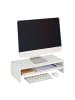 relaxdays Monitorständer in Weiß - (B)54 x (H)14,5 x (T)25,5 cm