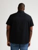 Petrol Industries Einfarbiges Kurzarmhemd Große Größen Trailhawk in Schwarz