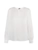 DreiMaster Damen Langarmbluse in Wollweiss
