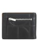 DuDu Up Geldbörse RFID Schutz Leder 11 cm Geldscheinklammer in black-orange
