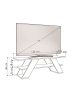 CALICOSY TV-Möbel FARFALLA in Weiß getüncht - (W) 120  x (H) 40  x (L) 33,5  cm