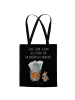 Mr. & Mrs. Panda Tasche Pinguin & Maus Wanderer mit Spruch in Schwarz
