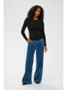 Kaffe Kurzarm-Bluse KAmarty Slim fit in Black Deep