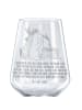 Mr. & Mrs. Panda Rotwein Glas Igel Federschmuck mit Spruch in Transparent