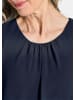 GOLDNER Kurzgröße:  Bluse Elegante Bluse aus Chiffon in marine
