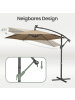 SONGMICS Sonnenschirm Sheld in Gelbbraun - (D)300 x (H)260 cm