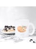 Mr. & Mrs. Panda Trinkglas Wüstenfuchs Blumen ohne Spruch in Transparent