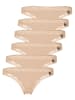 Like It 6er Pack Damen String in nude