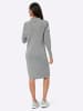 creation L Schurwolle-Viskose-Strickkleid in steingrau-meliert