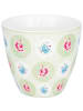 Greengate Latte Cup Becher ELLE PALE GREEN Grün mit Blumen