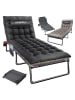 relaxdays Campingbett in Grau - (B)190 x (H)26 x (T)72 cm
