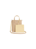 Lacoste Beige Leder Handtasche
