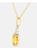 Diamant L'éternel Kette mit Anhänger, mit Citrin, 375 Gelbgold