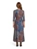 Betty Barclay Midikleid mit Raffung in Blau/Rot
