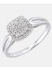 Diamant L'éternel Cluster-Ring aus 375 Weißgold mit 0.22 Karat Diamant