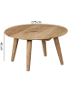 FineBuy Couchtisch in Braun / Akazie / 75x75x0