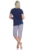 NORMANN Capri Pyjama kurzeSchlafanzug Caprihose - 74516 in marine