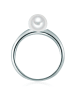 Valero Pearls Ring Sterling Silber Süßwasser-Zuchtperle in silber