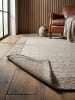 KADIMA DESIGN Kurzflor-Teppich fussbodenheizung-geeignet CALDER Zopfbordüre in Beige-Braun