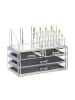 relaxdays 2x Make Up Organizer in Transparent/ Gold