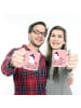 Mr. & Mrs. Panda Kindertasse Einhorn Hexe mit Spruch in Rot Pastell