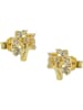 Gallay Ohrstecker Ohrring 9x8mm Baum mit Zirkonias GOLD 9Kt in gold