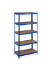 relaxdays Schwerlastregal in Blau - (B)90 x (H)180 x (T)45 cm