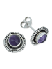 mantraroma 925er Silber - Ohrstecker (L) 10 x (B) 10 mm mit Amethyst