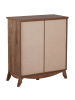 Beliani Sideboard KUMA in Braun/Weiß/Blau - (W) 79 x (H) 92 x (L) 40 cm